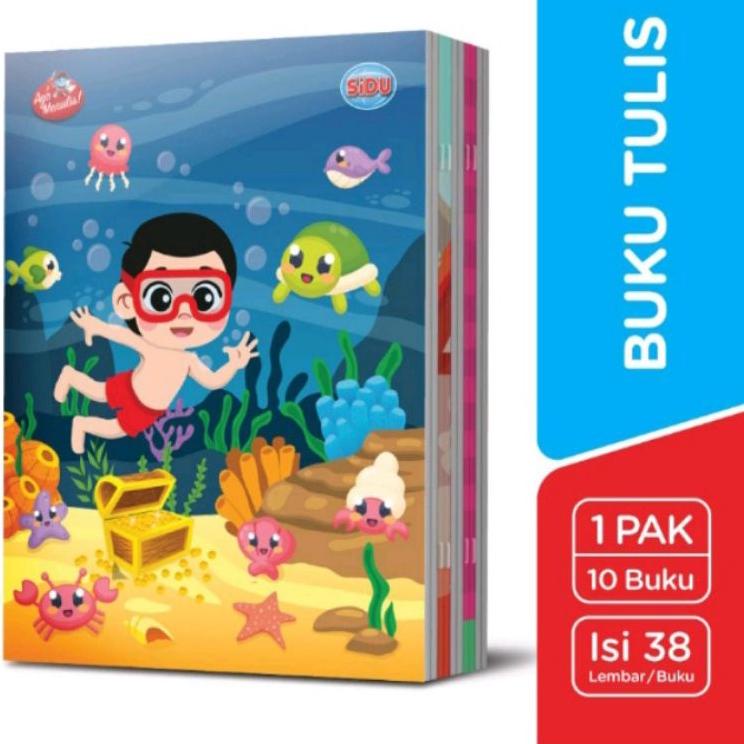 

Menarik.. 1 pack buku tulis SIDU 32 lembar (10 buku) Produk SIDU