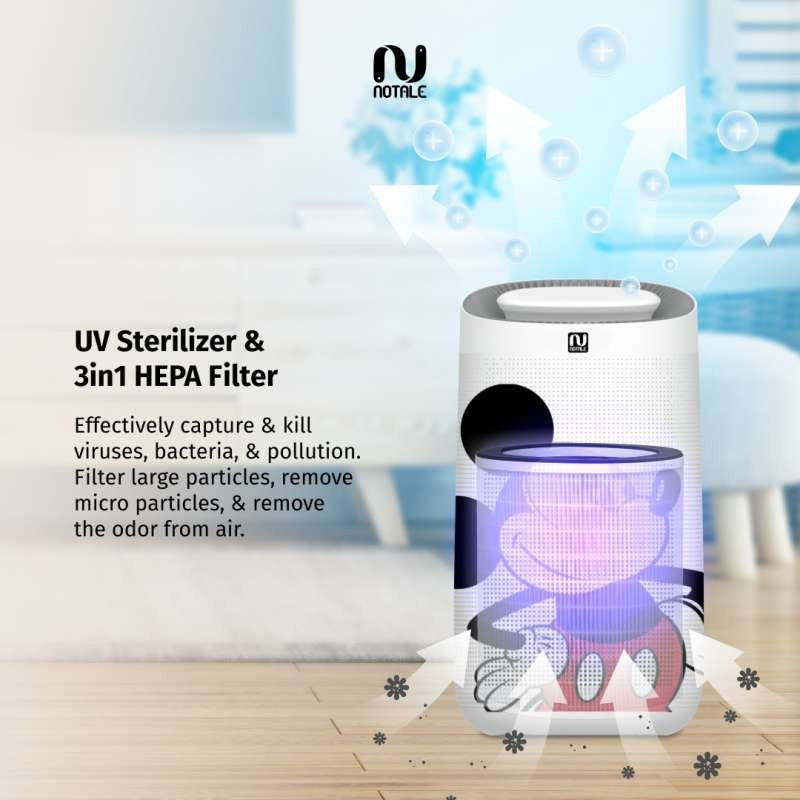 Notale Air Purifier with Hepa 13 Filter UVC Sterilizer 50m2 - limited