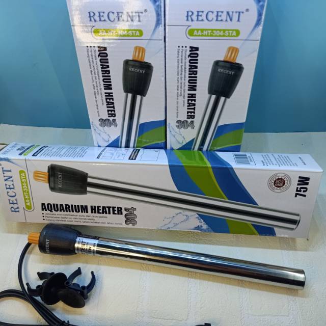 Heater Stainless Pemanas Pengatur Suhu Air Aquarium Kolam Recent Shopee Indonesia
