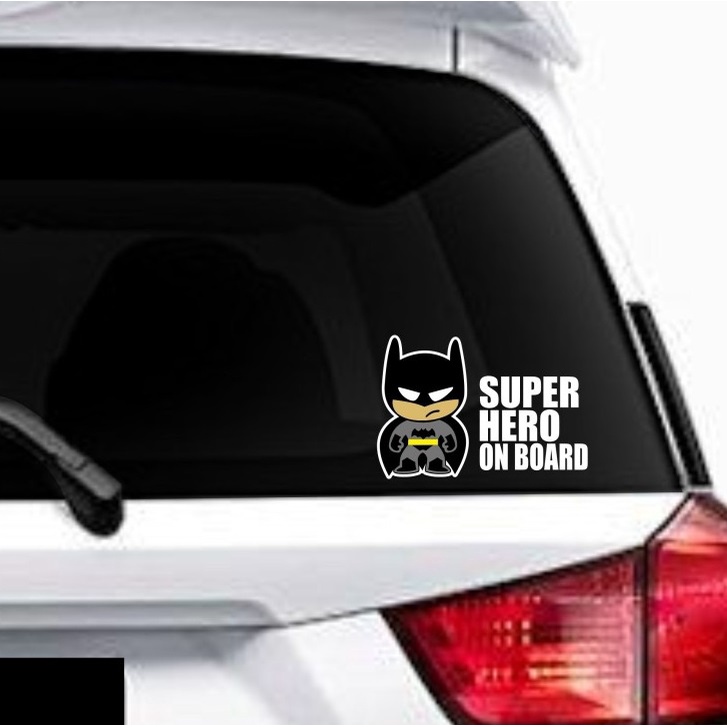 Jual STIKER MOBIL BATMAN SUPER HERO ON BOARD STIKER KACA MOBIL MOBIL ...