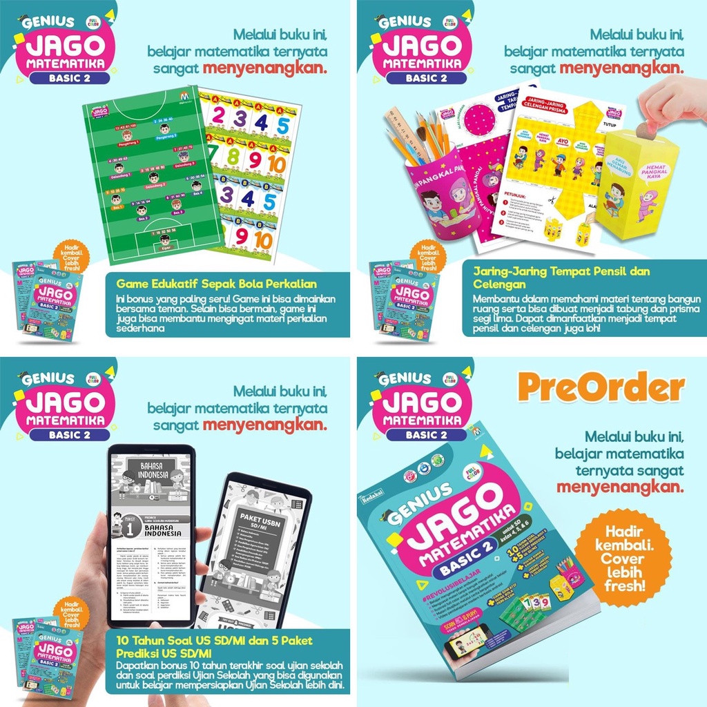 Ziyad Books Paket Genius Jago Matematika Basic Buku Tambahan Belajar Anak-8
