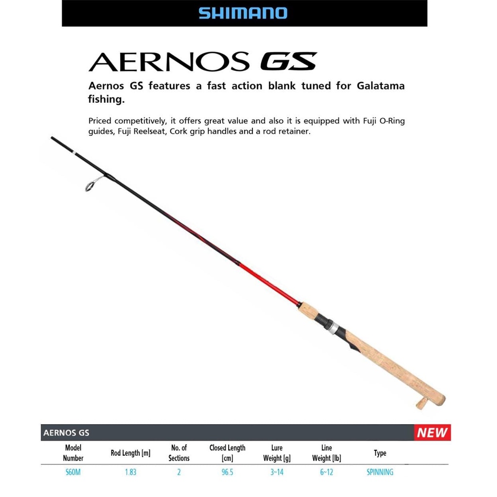 Joran Shimano AERNOS GS S60M (180cm)