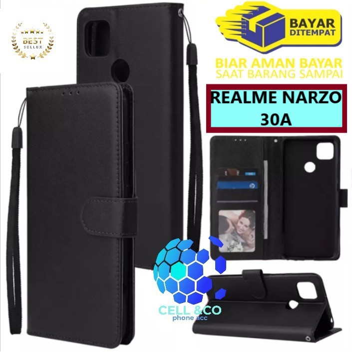 Flip cover REALME NARZO 30A Flip case buka tutup kesing hp casing flip case leather wallet