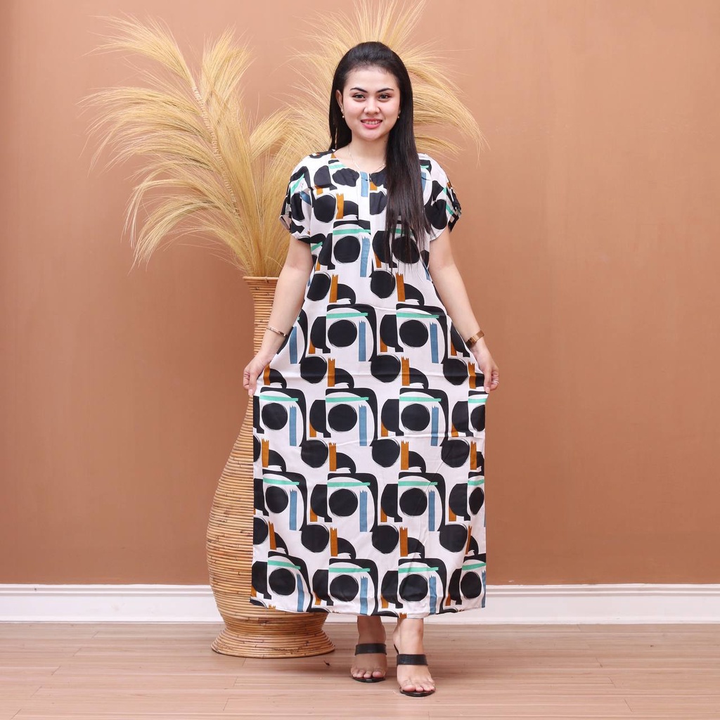 Batik Prass - DASTER RAYON BUSUI HABEL SEMATA KAKI JUMBO-Nirvana Hijau
