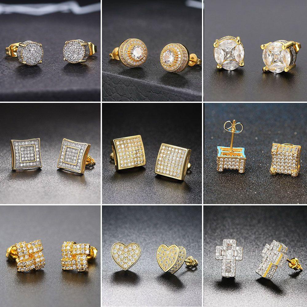 Lily Rock Hip-Hop Untuk Pria Perhiasan Hypoallergenic Pria &amp; Wanita Anting Cubic Zirconia