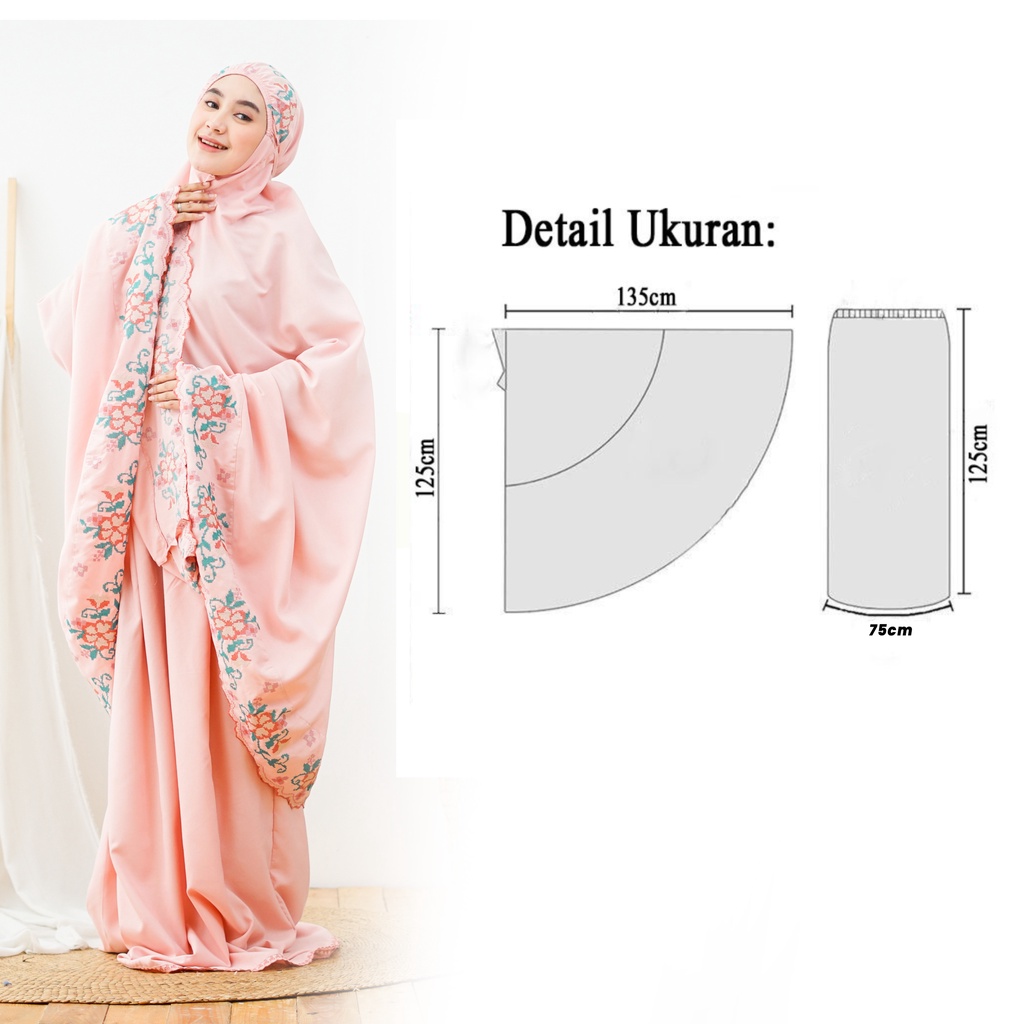 MUKENA DEWASA LEENA NEW RENDA BORDIR PREMIUM