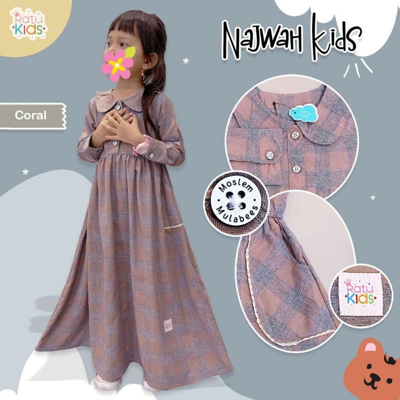 RAEDY NAJWAH KIDS ORI RATU MULABEES GAMIS ANAK PREMIUM