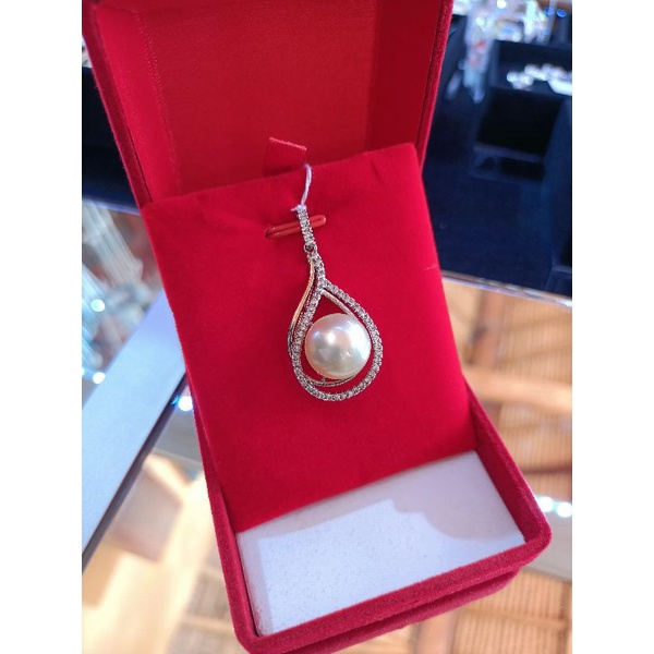 Liontin perak mutiara laut | Liontin kalung mutiara asli lombok