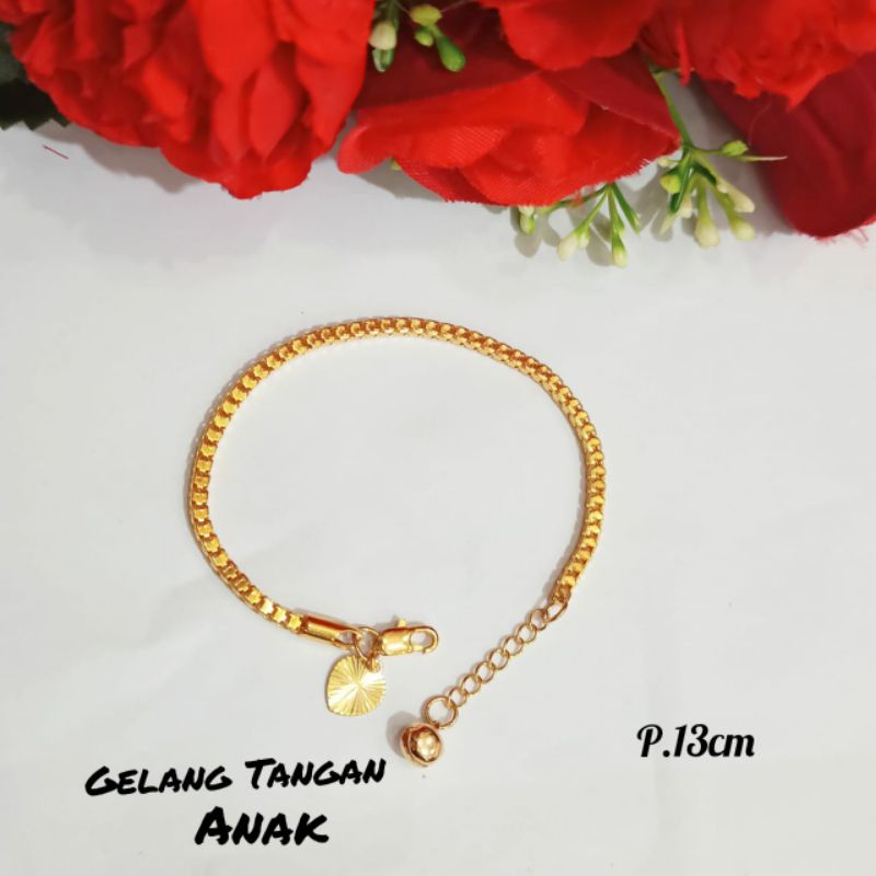 Gelang Tangan Milano kaca *Anak* &amp; Gelang kaki Anak termurah *tidak karat*