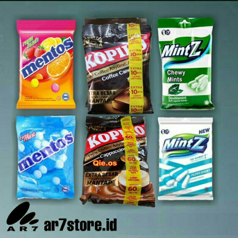 

PERMEN Kopiko,MintZ,Mentos isi 50 pcs