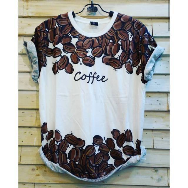 Baju Kaos Printing 3D Bangkok Thailand Coffe Fullprint Full Print Spoon Import Impor Distro