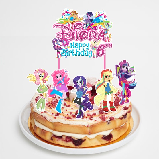 Topper Cake Birthday Hiasan Kue Ulang Tahun - Pony Girls Equestria