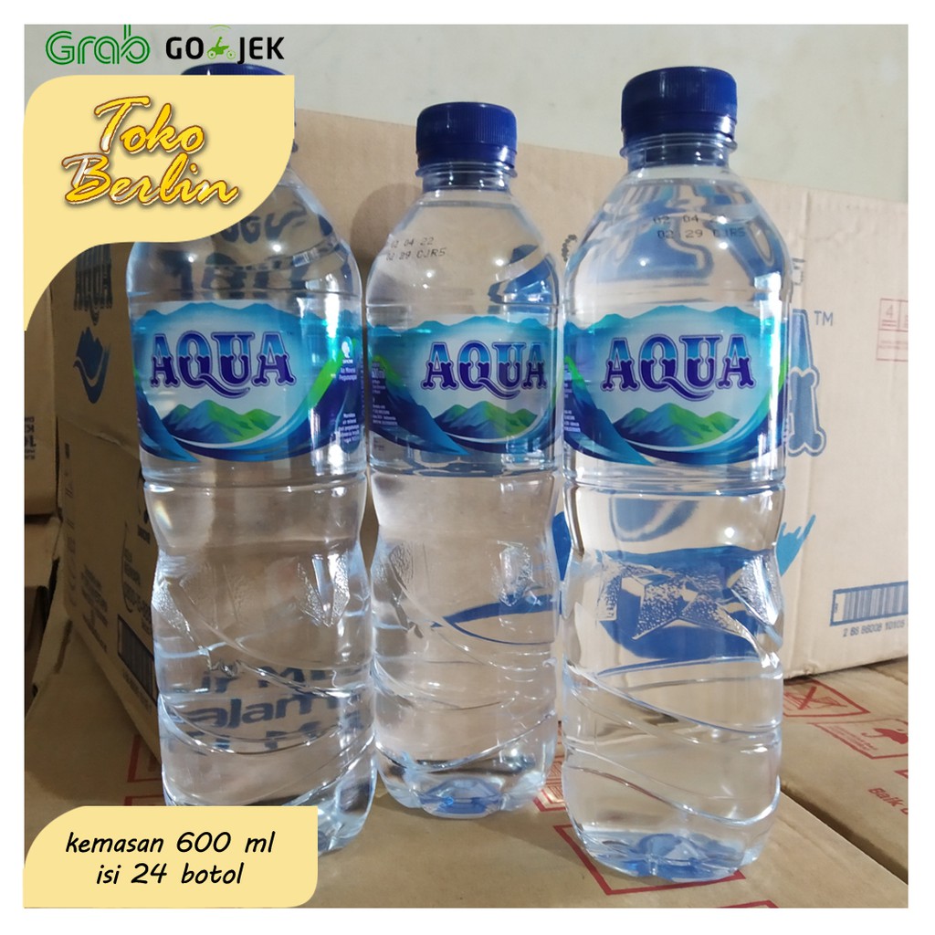 Jual Aqua Air Minum Kemasan 600 Ml Isi 24 Botol Indonesiashopee Indonesia 1812