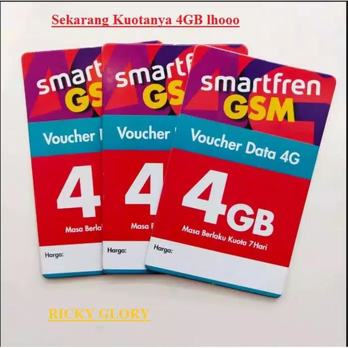 VOUCHER SMARTFREN 4GB / VOUCHER SMARTFREN / VOUCHER KUOTA SMARTFREN