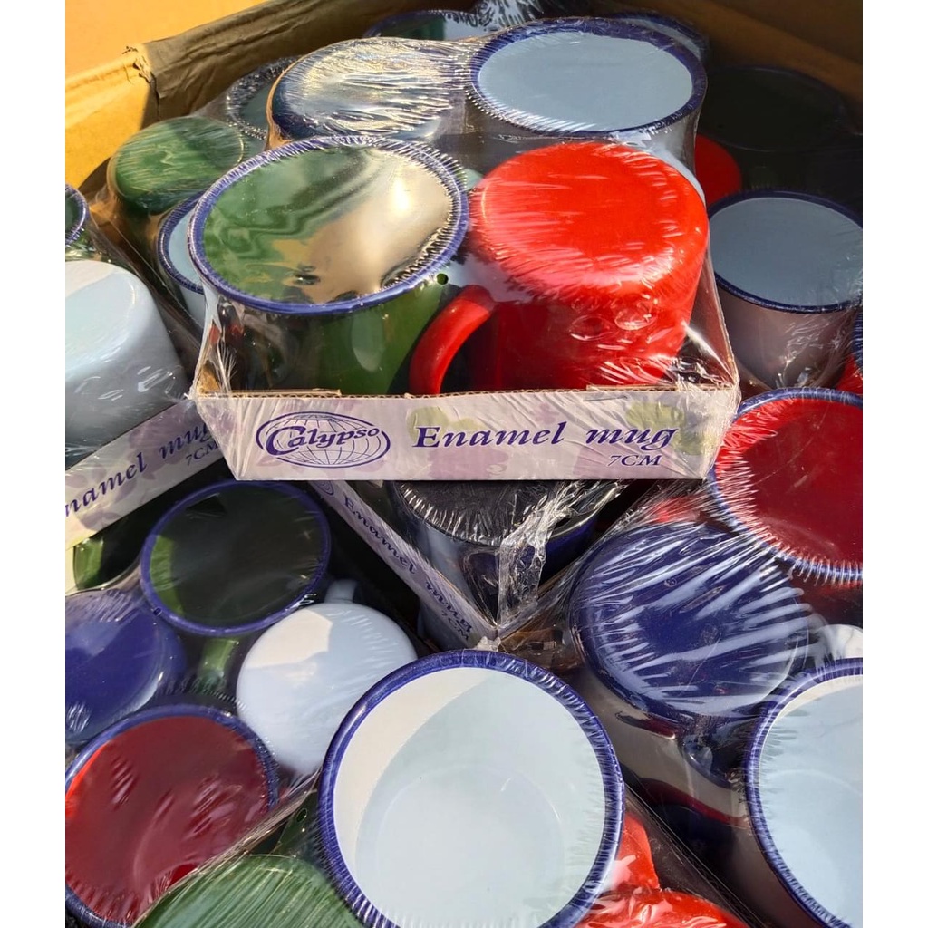 MUG ENAMEL JADUL CANGKIR KOPI ENAMEL ISI 4 CALYPSO