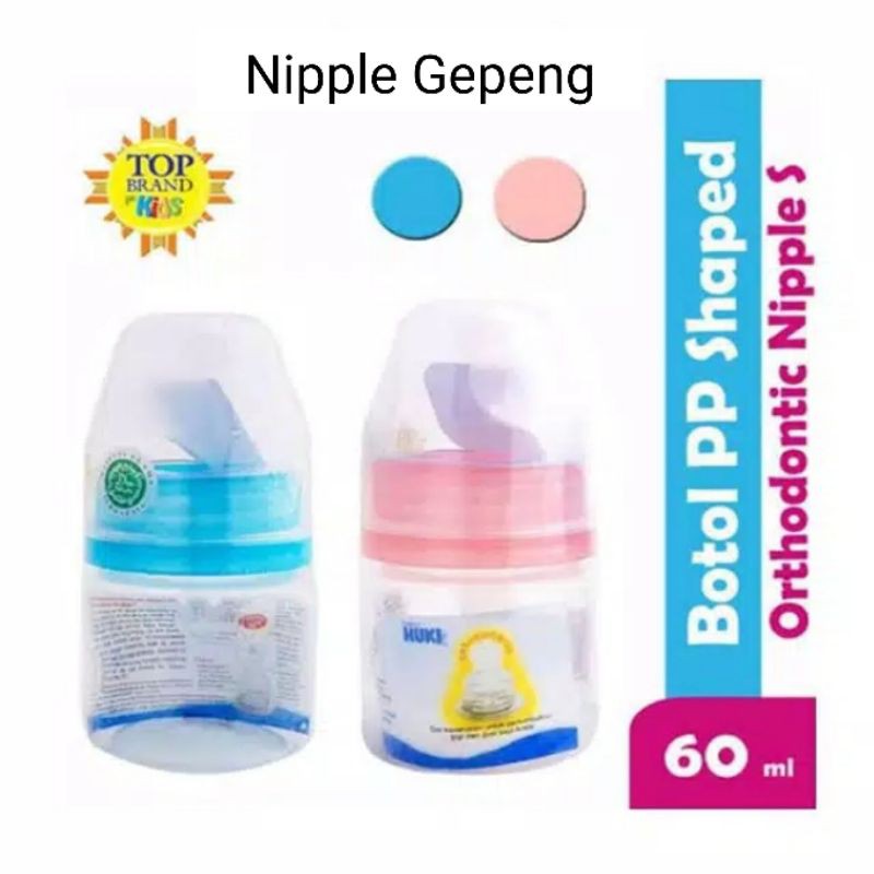 Botol dot susu dan nipple HUKI GEPENG orthodontic