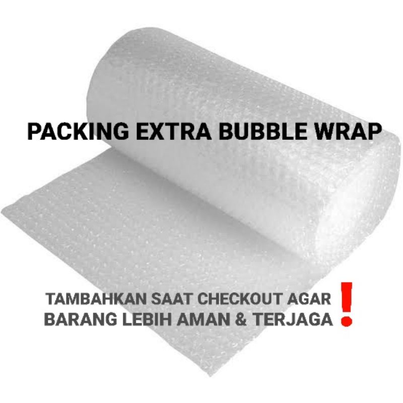 

EXTRA PACKING BUBBLE WRAP AGAR BARANG LEBIH AMAN & TERJAGA DARI BENTURAN