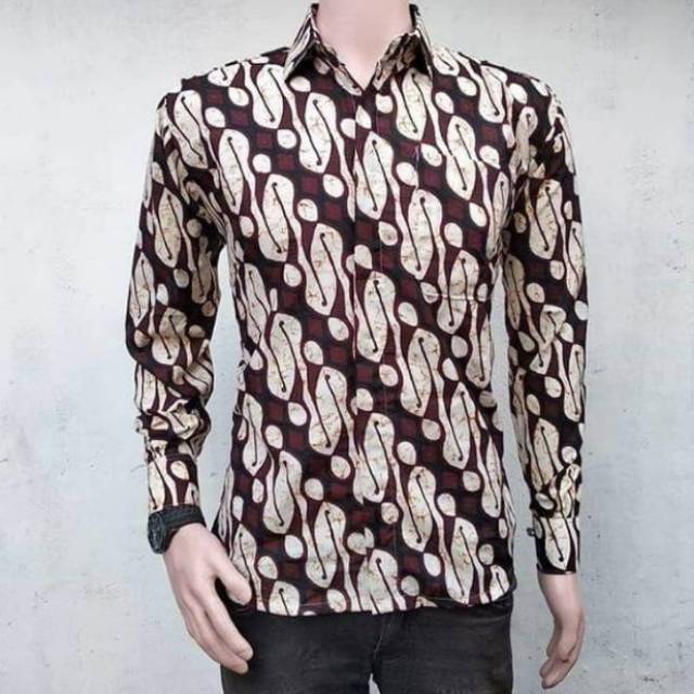 Agen Kemeja Batik Pria Lengan Panjang Seno Putih ropQojInqnbMG