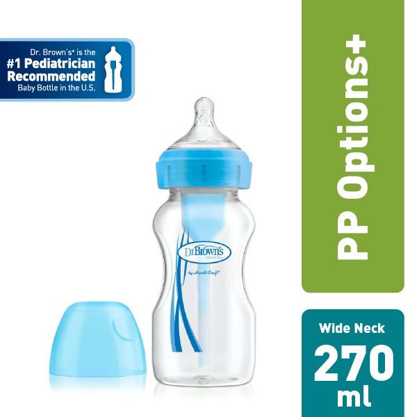 Dr.Brown’s 9oz PP Wide Neck Options+ 270ML - Botol Susu