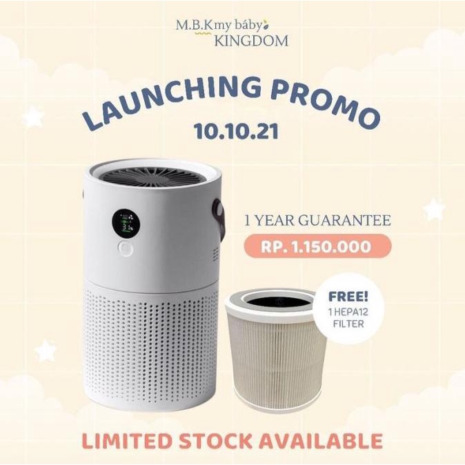 PORTABLE AIR PURIFIER MY BABY KINGDOM (FREE EXTRA HEPA12)