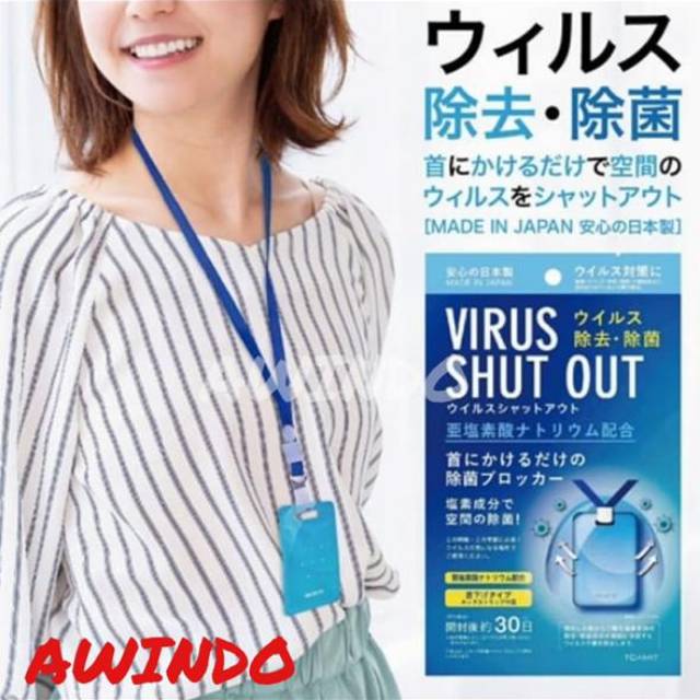 VIRUS SHUT OUT JAPAN ANTI VIRUS REMOVAL STERILIZATION STRAP 30DAYS ORIGINAL JAPAN