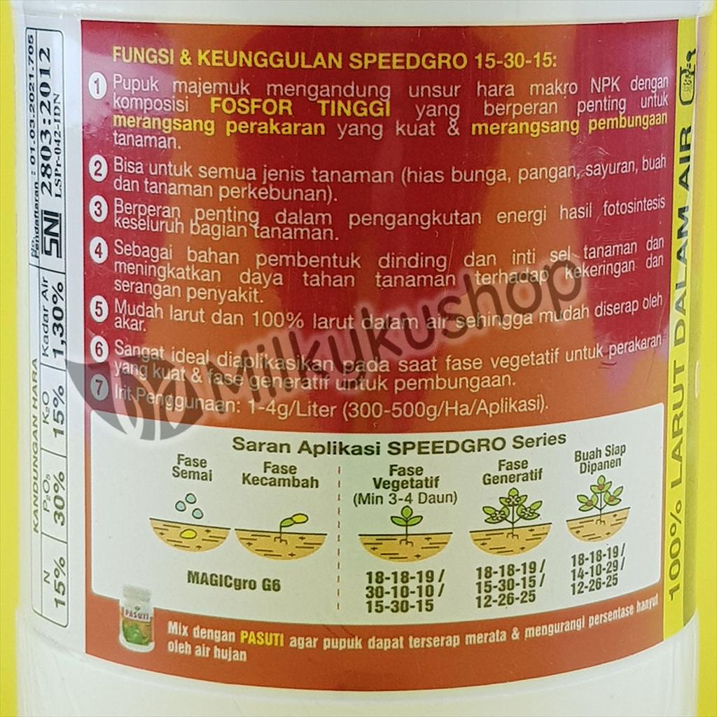 PUPUK SPEEDGRO 03 BUNGA 500  GRAM KEMASAN PABRIK