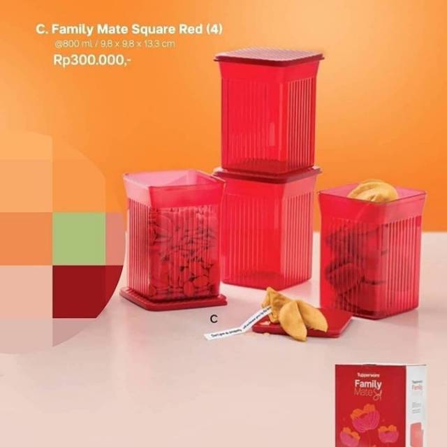 Family mate square red isi 4