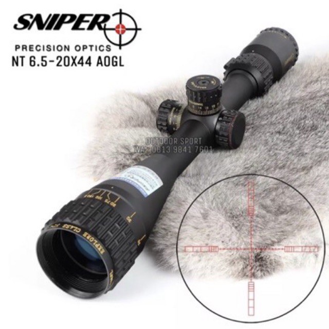 Telescope sniper NT 6.5-20x44 AOGL RGB Riflescope