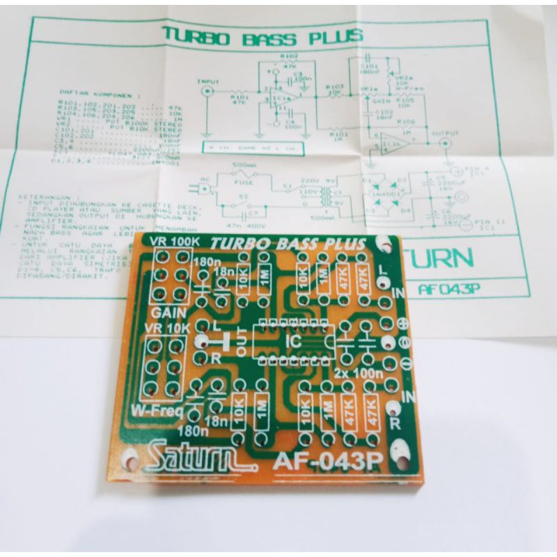 PCB Turbo Bass Plus stereo AF043P