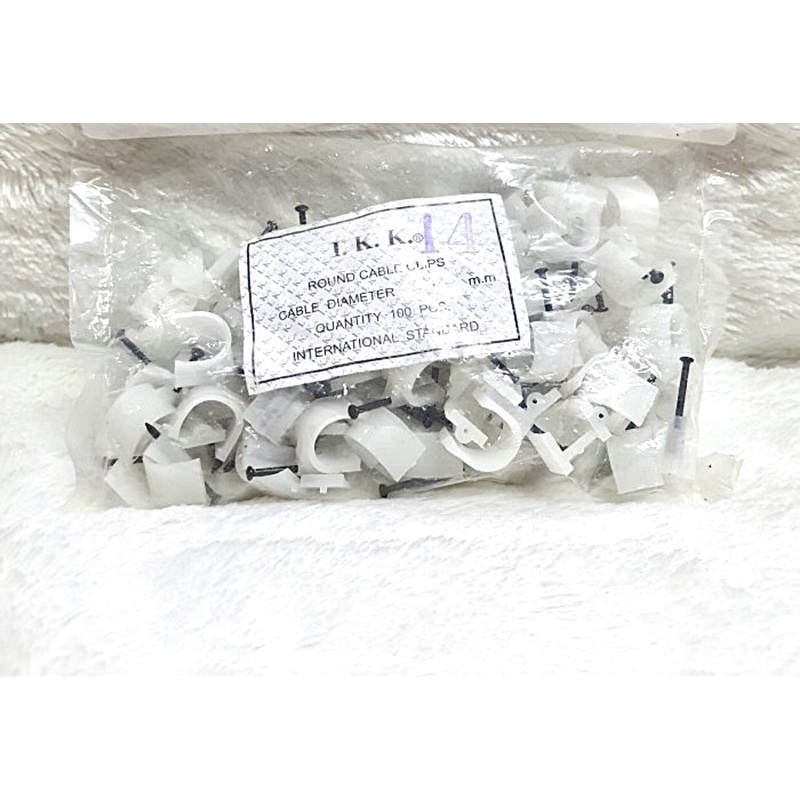 klaim kabel dinding 14mm isk jumbo 100 buah