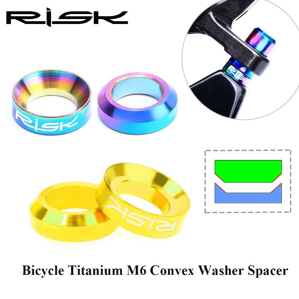 R-FLOWER 2pasang Jangka Sorong Rem Group 4warna Disc Brake Caliper Sepeda Parts Cembung Washer Spacer