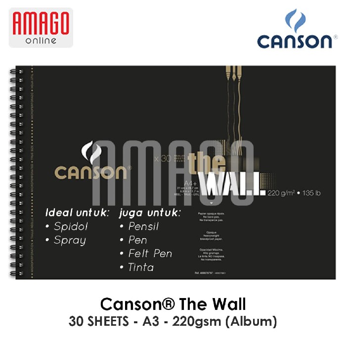 CANSON THE WALL - 30 SHEETS - A3+ - 220G (ALBUM) - 400078799