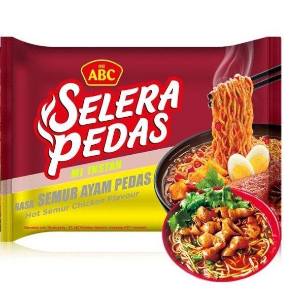 

[ISI 5PC] Mie ABC Selera Pedas Semur Ayam 5x70g barcode 8992388111138
