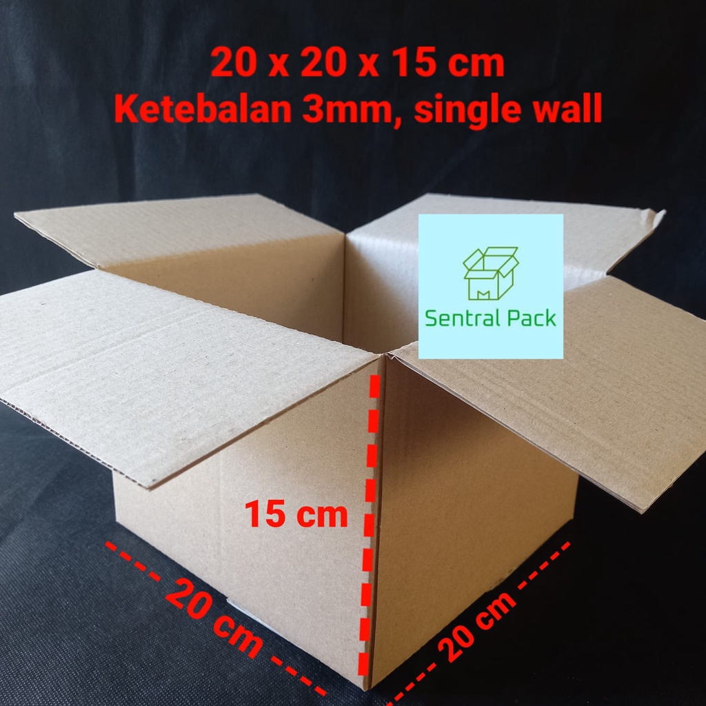 

Harga tertera untuk 5 pc. Kardus polos uk 20 x 20 x 15 cm / karton box / kardus kue / kardus packing