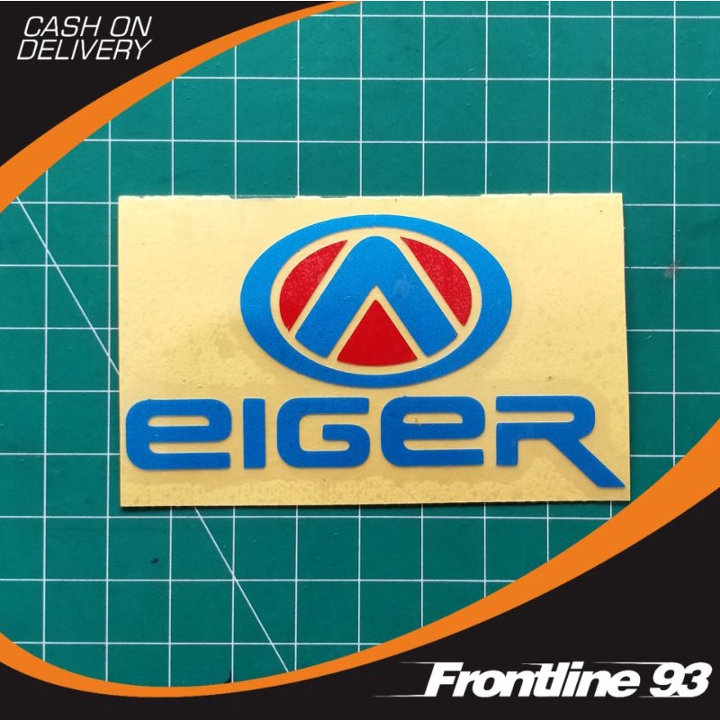 Sticker Cutting EIGER - stiker Outdoor - stiker Adventure - stiker motor mobil helm dll