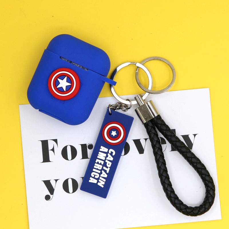 Casing Kartun Marvel Kompatibel Untuk Airpods1 2 3 Cover Pelindung Silikon