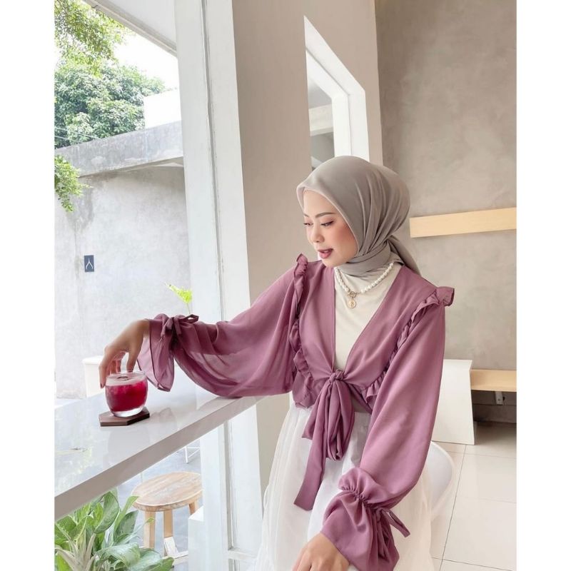 Outer sifon cewek ootd cantik ( outer sifon tiara )