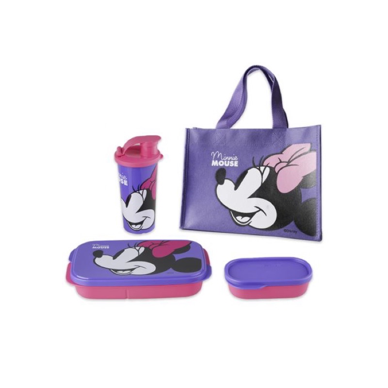 Tupperware Minnie Lunch Set (3pcs)+Bag