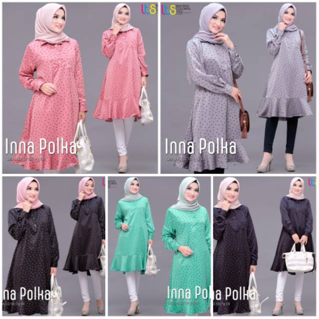 Tunik Inna Polka Original LTs By Shofiya