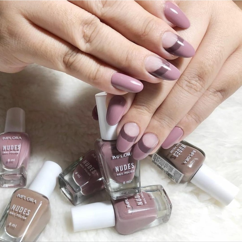 Implora Kutek Warna Nude Wonder Clear Bening Red Nail Polish