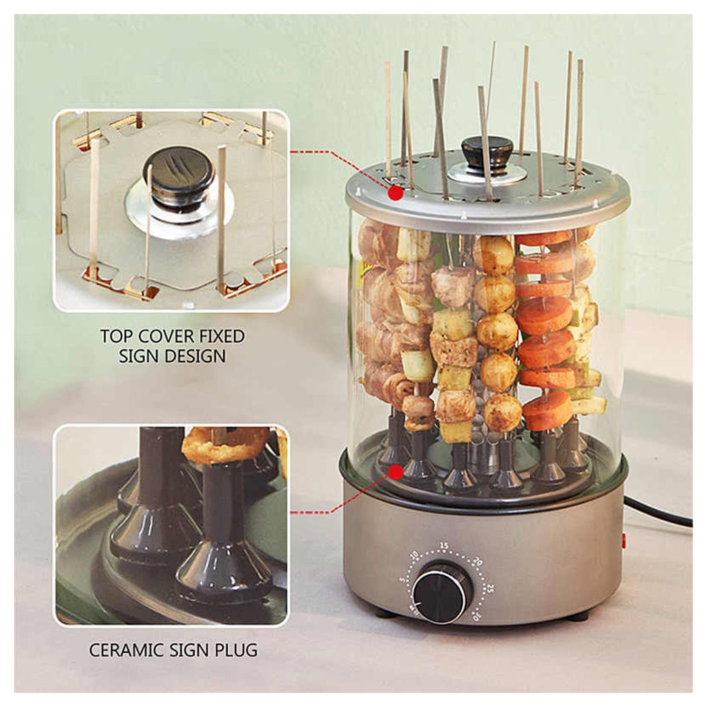 Barbeque Grill Machine Barbecue Mesin Pembuat Sate Elektrik Serbaguna 12 Tusuk Taichan Panggang