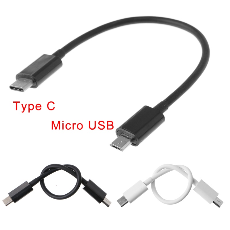 Cre Kabel Adapter Transfer Data / Charger Micro USB 3.1 Tipe C Ke USB 2.0 Warna Hitam / Putih