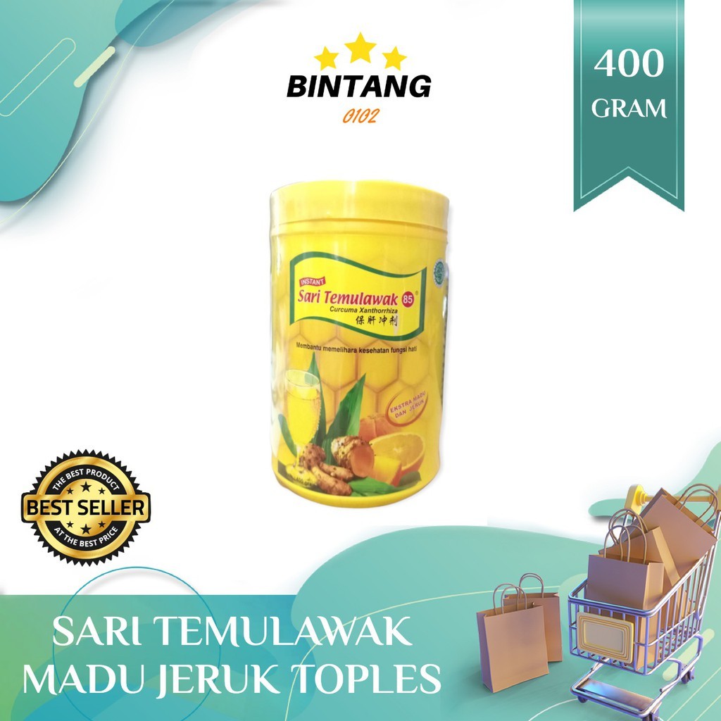 

Toples sari temulawak 85 Instan Plus madu jeruk Toples 400 gr