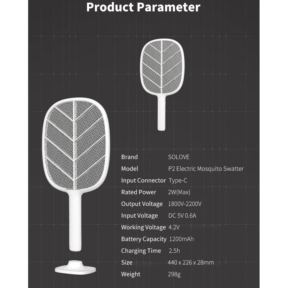 Raket Nyamuk Premium Mini Electric Mosquito Racket Rechargeable / Anti Nyamuk / Raket Nyamuk Cas