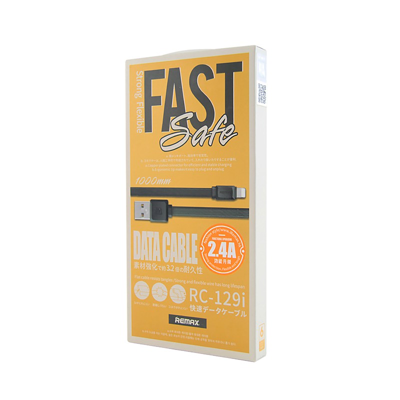 PROMO KABEL DATA IPHONE FAST CHARGER 2.4A  REMAX ORIGINAL KABEL CAS LIGHTNING PRO SERIES RC-129I - TEKNO KITA - TEKNO KITA