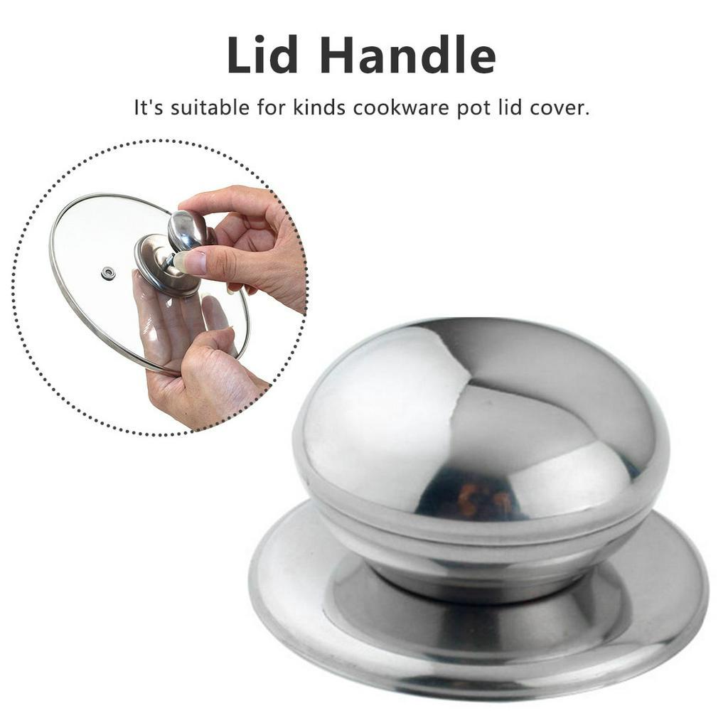 Knob Handle Tutup Panci Bahan Stainless steel Bentuk Bulat