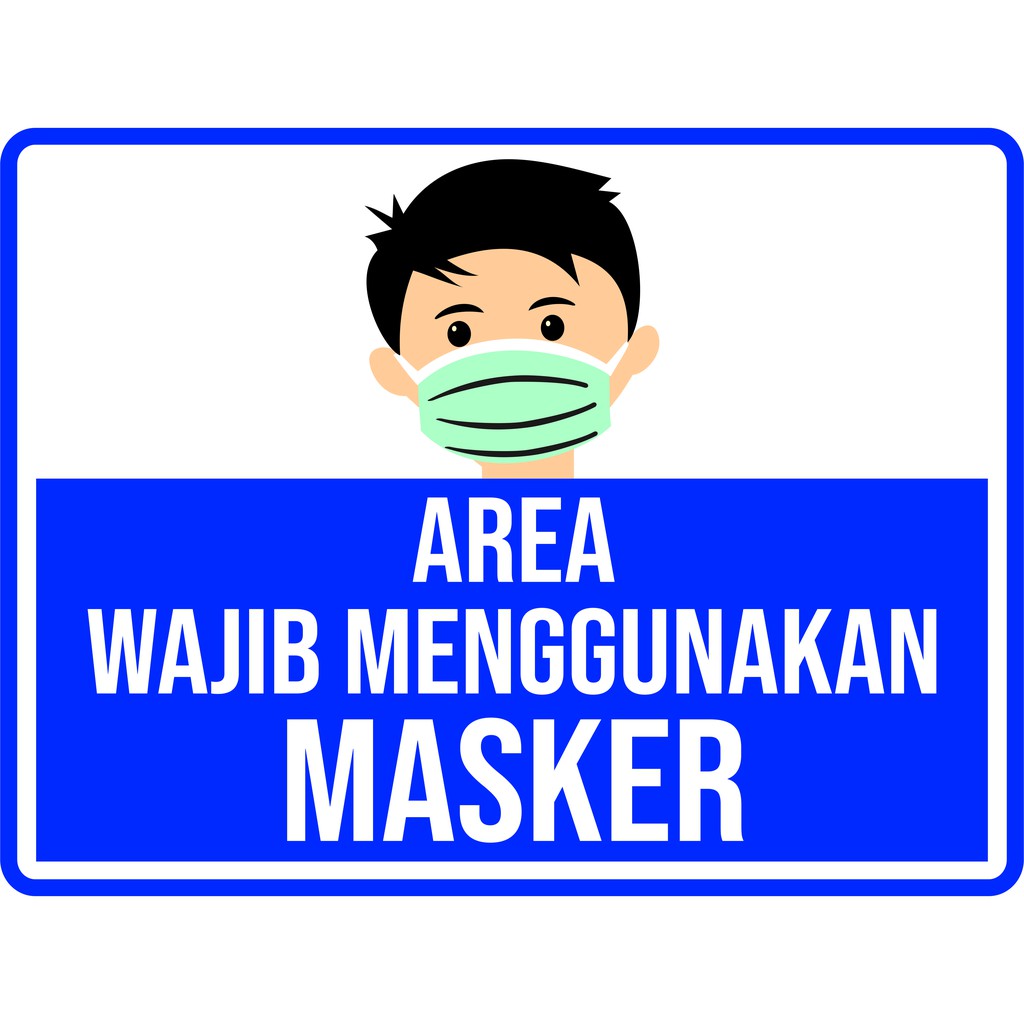 Jual Sticker Area Wajib Menggunakan Masker Shopee Indonesia