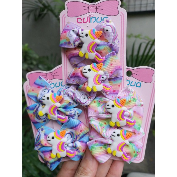 [ULTRATOYS] JEPIT 1 PASANG ANAK PEREMPUAN KARAKTER UNICORN PTINCESS