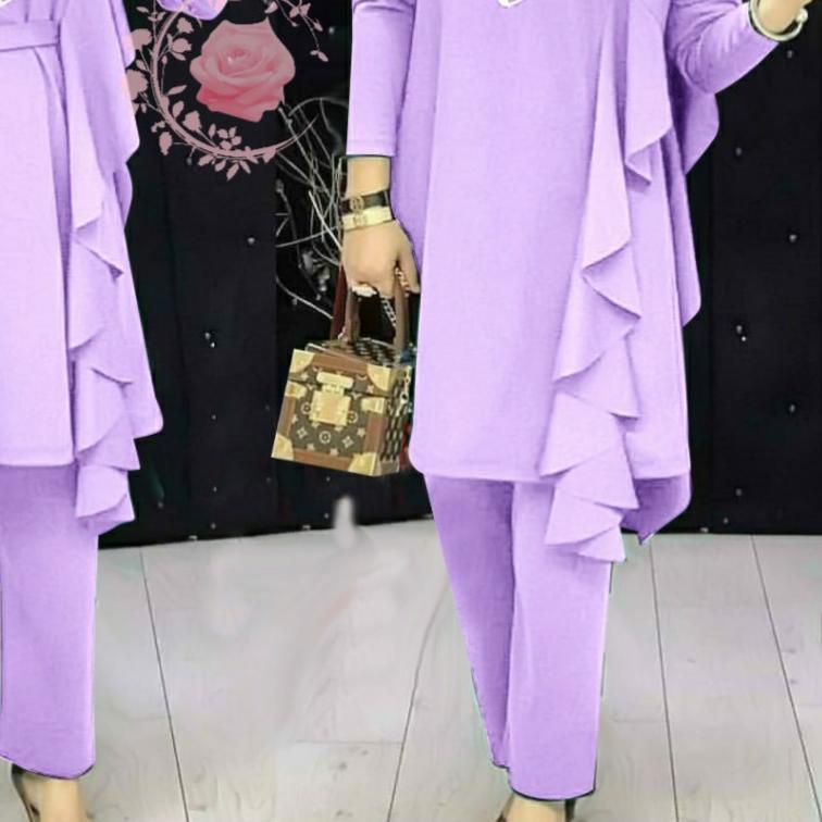 ✬ (ADA JUMBO) SET NAURA LAYER CELANA / SETELAN WANITA MUSLIM JUMBO / PAKAIAN WANITA / FASHION MUSLIM