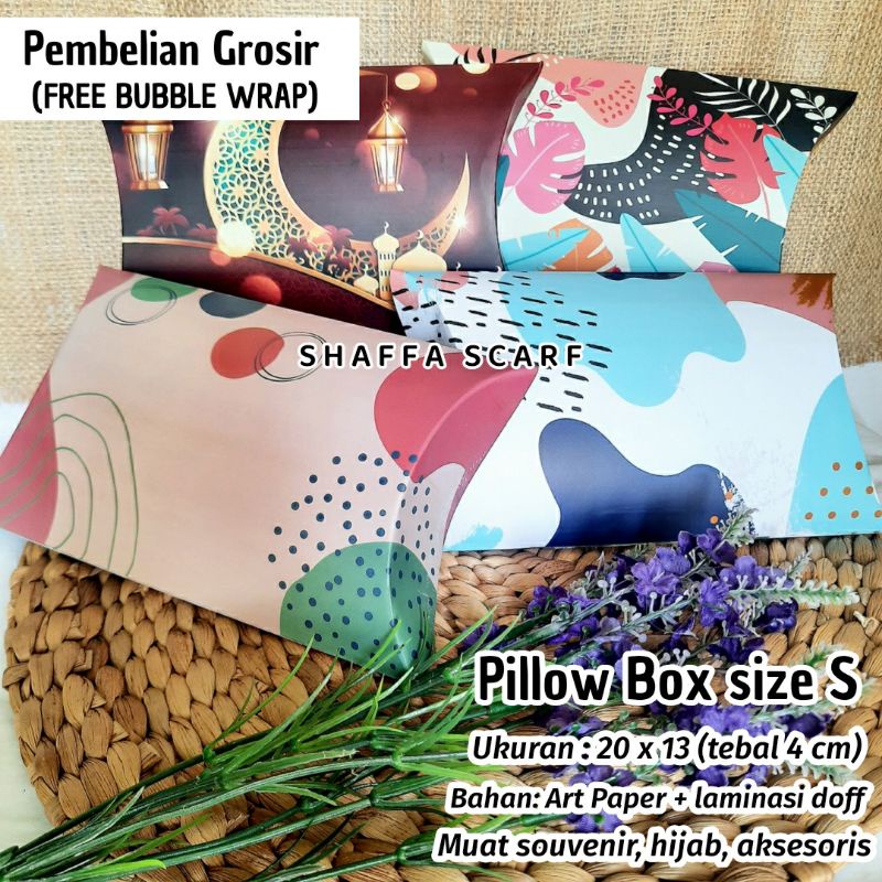 

[GROSIR] Pillow Box Scarf Size S Kode B/ Wedding Box / Souvenir Box